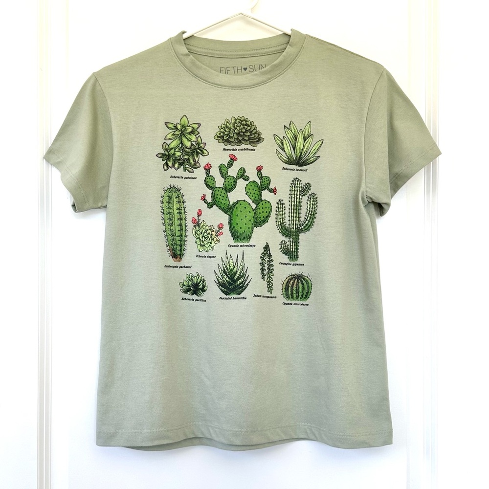 Fifth Sun Cactus and Succulent Plants T Shirt